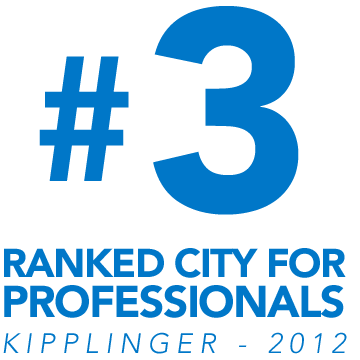 #3 ranked city for professionals - Kipplinger - 2012