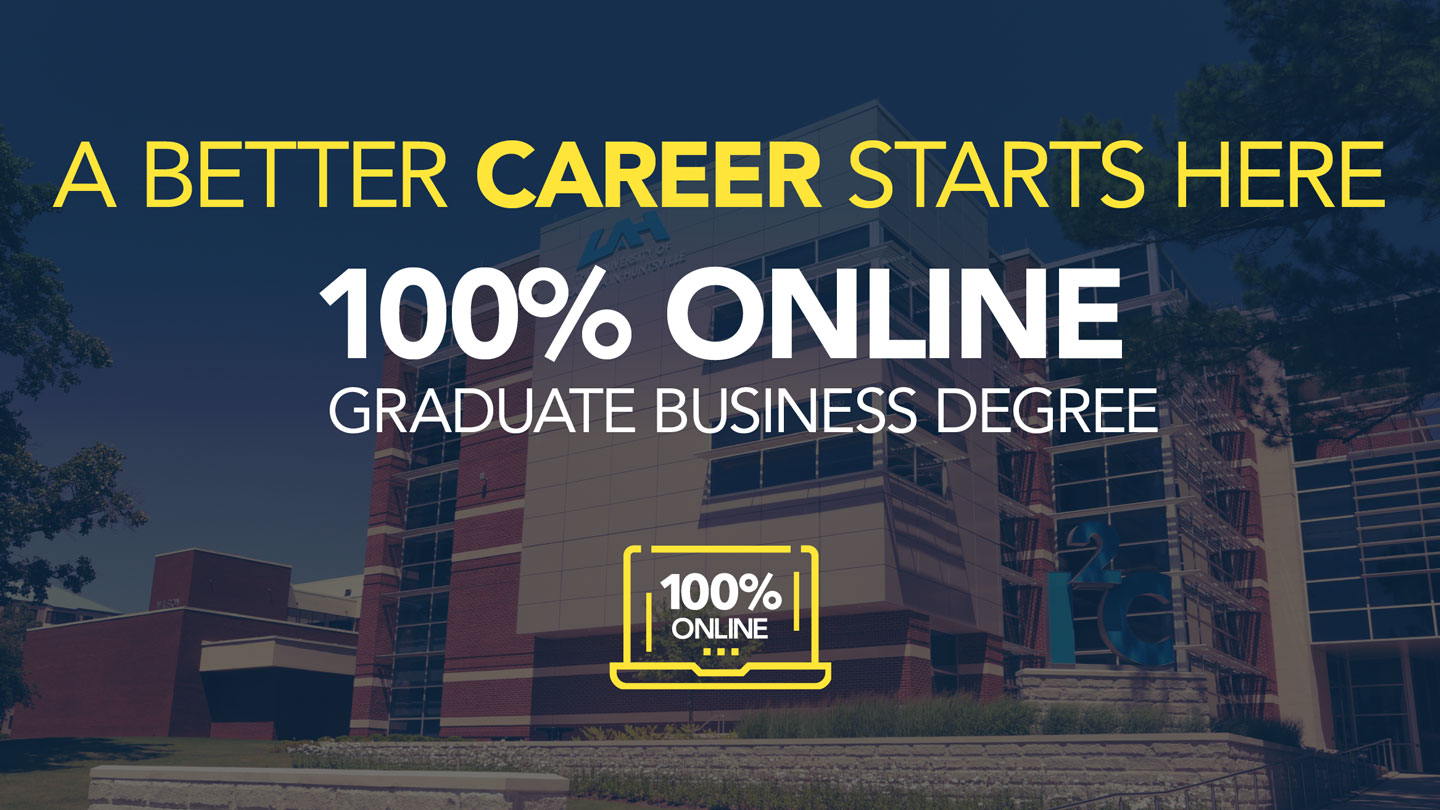 UAH online business masters degree page header