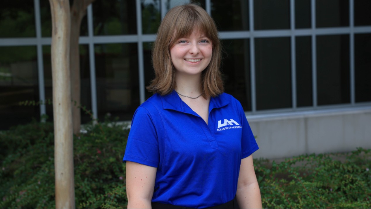Hannah Johnston is pursuing degrees in both nursing and biology at UAH.