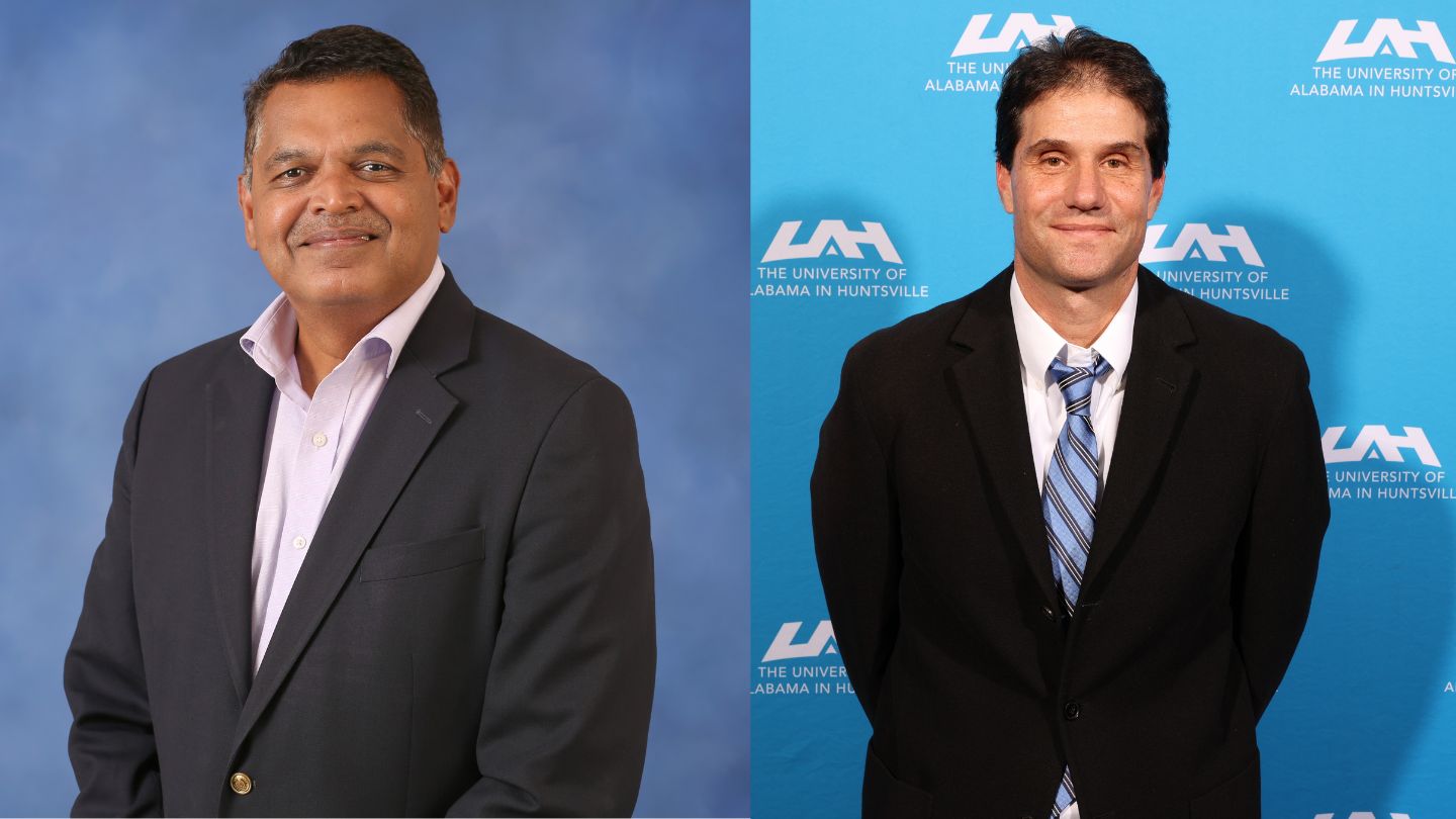 UAH Eminent Scholars, (L-R) Dr. Sundar Christopher and Dr. Jeffrey Neuschatz.
