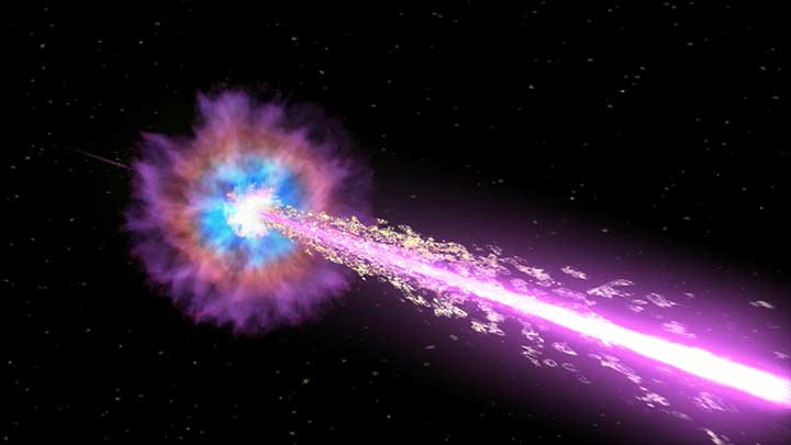 illustration of a gamma ray burst