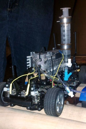 The UAH Chempacitor car, which gets its energy from a proton exchange membrane (PEM) fuel cell.