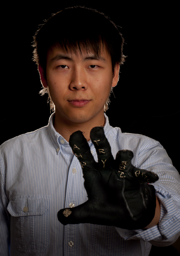 Jiake Liu showing off the gauntlet glove