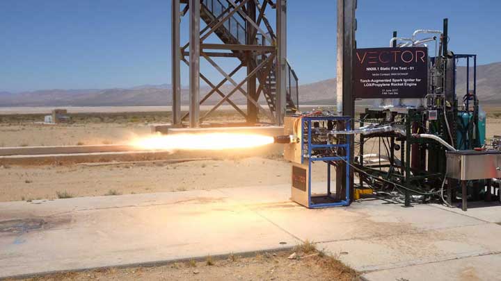 Spark ignitor being tested in the desert