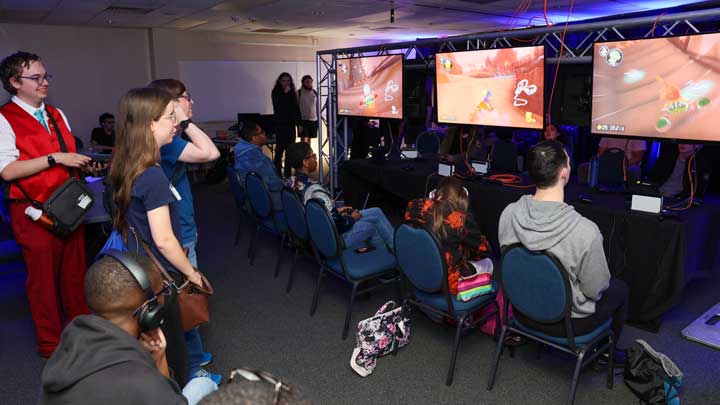 Gamers meet and compete at ChargerCon, in The University of Alabama in Huntsville Conference Training Center