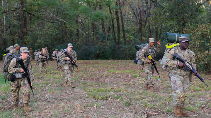 Army ROTC cadets from The University of Alabama in Huntsville, Alabama A&M University and the University of North Alabama conduct field training exercises on Redstone Arsenal