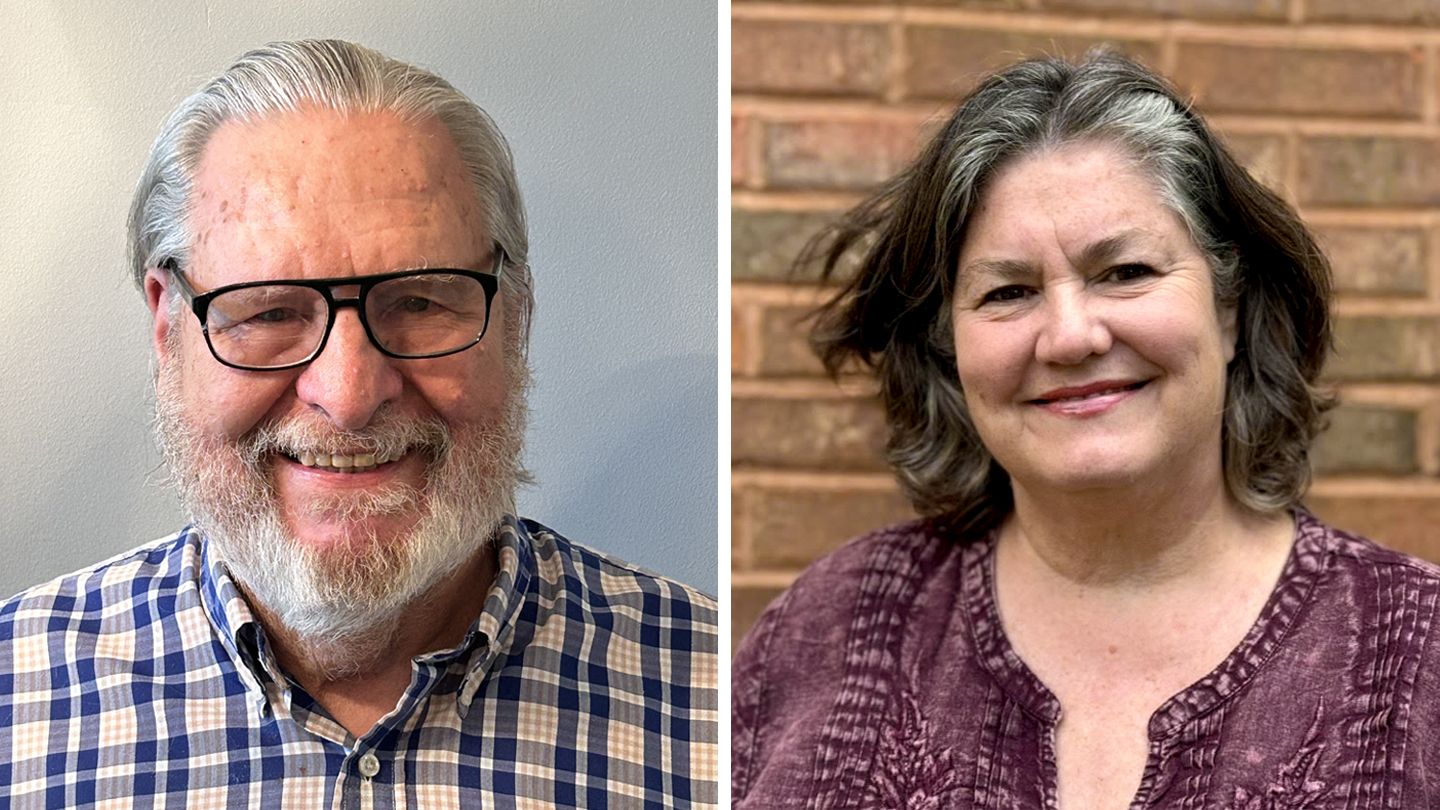 Side by side photo of Peter Finzel and Alison Toney