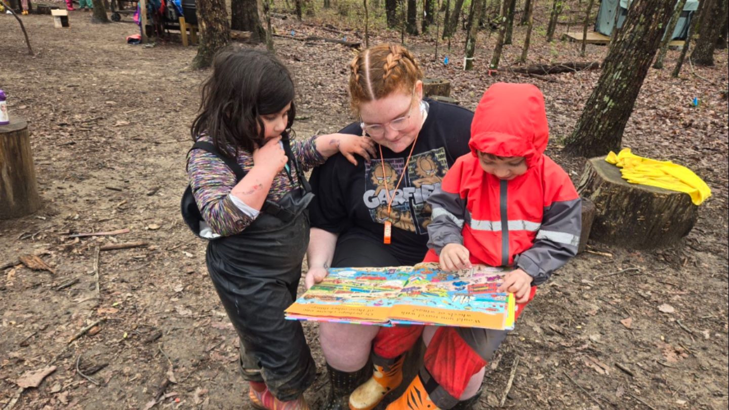 forest school jones with kids