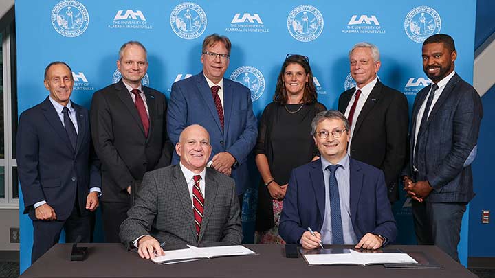 Group photo around a table