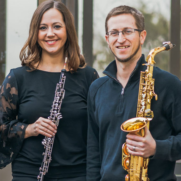 The second Constellation Concert features Three Reeds Duo, the husband-and-wife team of oboist Leah Forsyth and saxophonist Paul Forsyth.