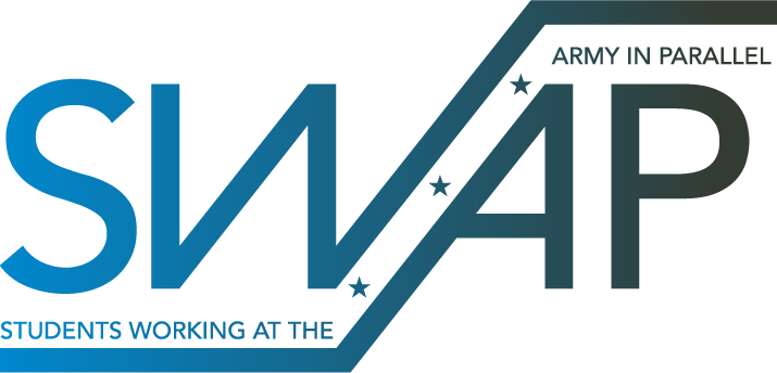 SWAP Logo includes text Students Working at the Army in Parallel