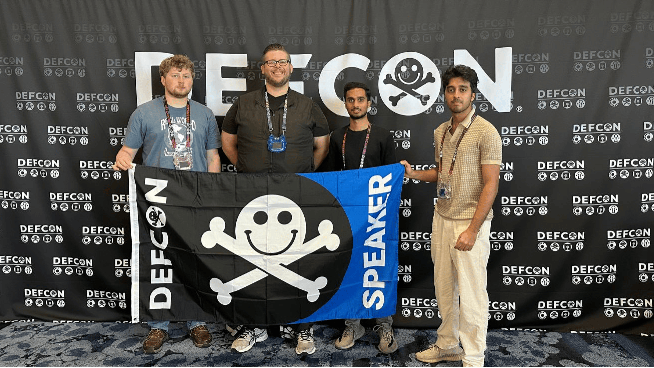 Bramwell Brizendine presenting at a past DEF CON 2024 with students.